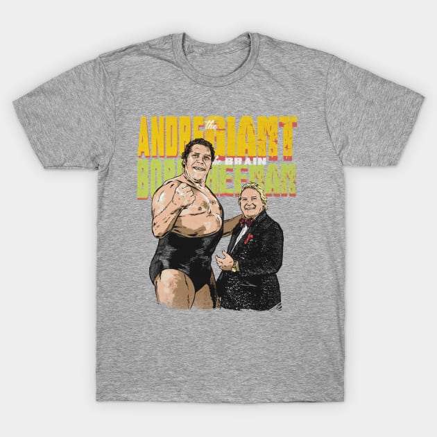 Andre The Giant & Bobby The Brain Heenan T-Shirt by MunMun_Design